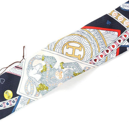 Hermes Pique DAME DE Coeur Queen Of Hearts 100% Silk With Tulle Rhinestones