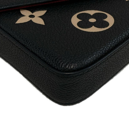 Louis Vuitton Wallet Bicolor Monogram Empreinte Pochette Felicie M80482 Black