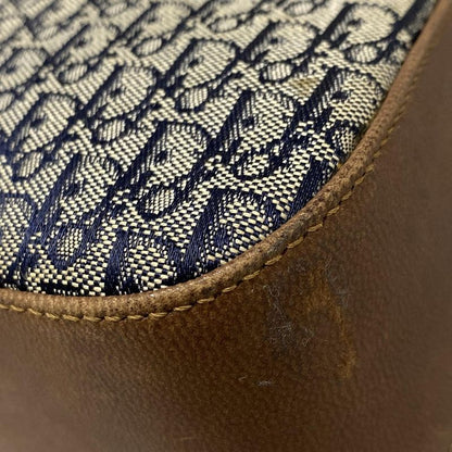 Dior/christian Dior Shoulder Bag Street Chic/trotter Navy And Ivory And Brown
