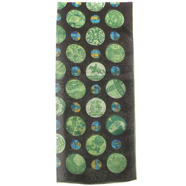 Hermes Shawl Rectangle Silk Brown and Green [box