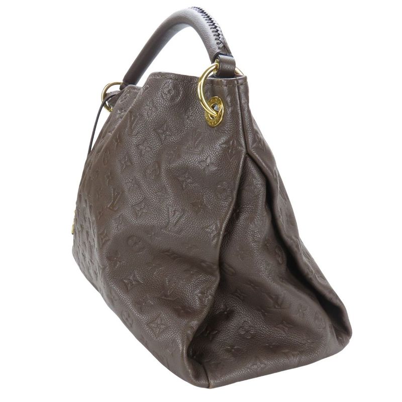 Louis Vuitton Shoulder Bag Artsy MM M94171 Monogram Empreinte Dark Brown Gold