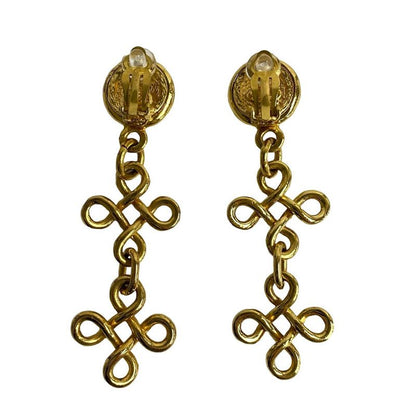 Chanel Chanel GP Vintage 93 Coco Mark Logo Motif Earrings