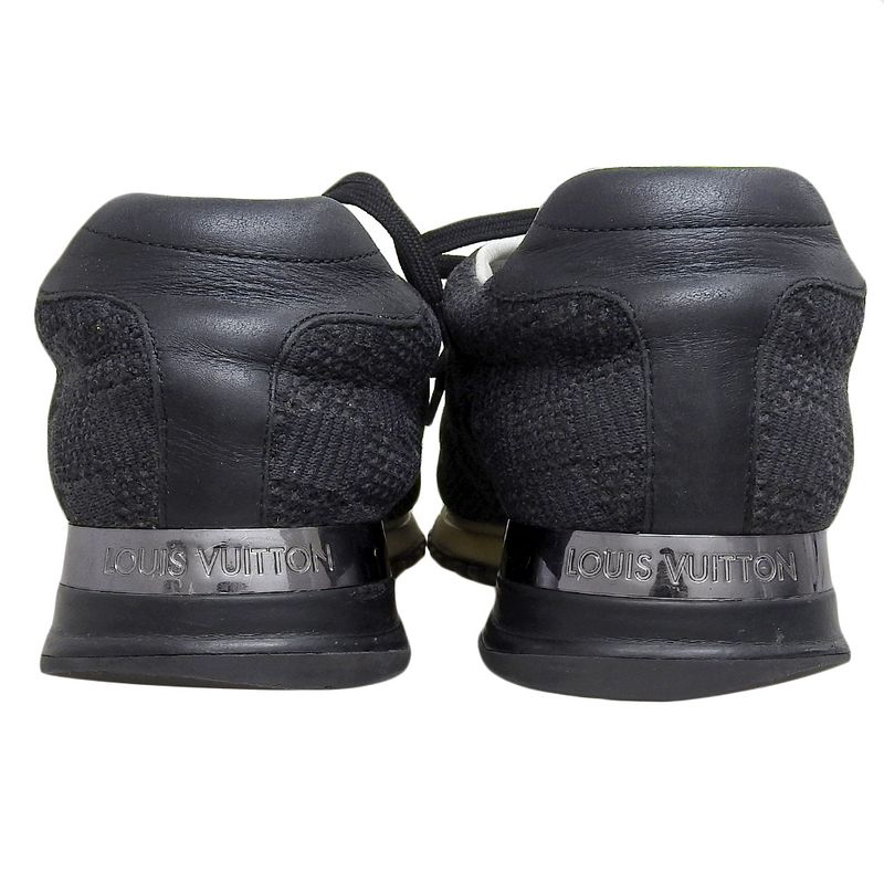 Louis Vuitton 2015 Item Runaway Line Jacquard Damier Leather Sneakers Shoes 5.5