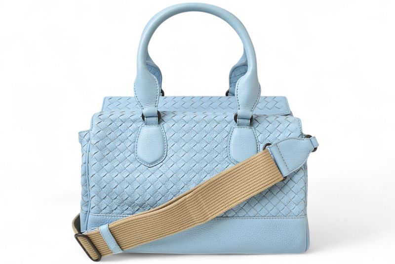 Bottega Veneta Mini Boston Shoulder Bag 2way Bottega Veneta Bag Intrecciato Sky