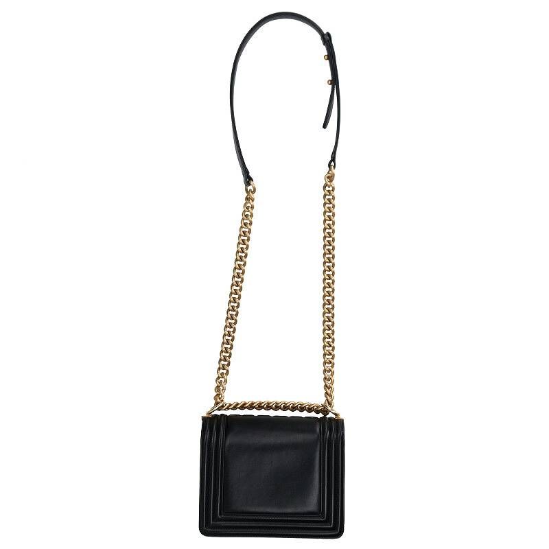 Chanel Boy Chanel Mini Leather Chain Shoulder Bag Men's