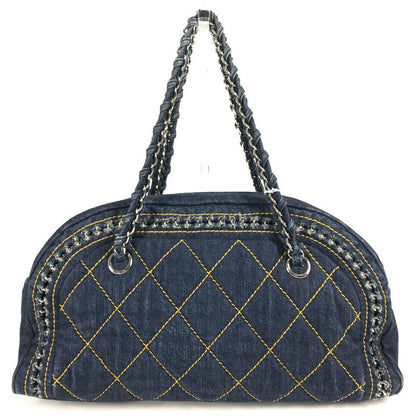 Chanel Shoulder Bag CC Coco Mark Chain Logo W Chain Denim Blue
