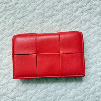 Bottega Veneta Cassette Card Case Business Card Holder Intrecciato Leather
