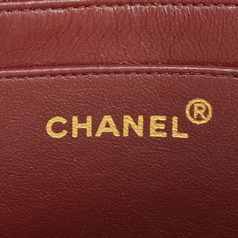 Chanel Diana 25 Shoulder Bag Lambskin A01165 Black Gold Hardware Coco Mark Women