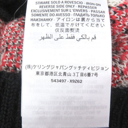 Gucci 543497 Alpaca-blend GG Diamond Argyle Knit Cardigan Sweater Black S Made