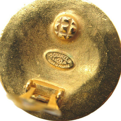 Chanel Coco Mark Lava 94A Metal Gold Earrings 0168 Chanel