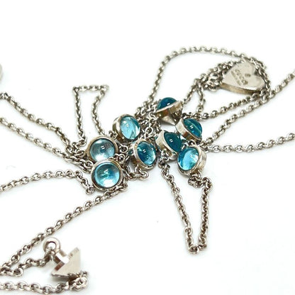 Gucci Necklace Blue Topaz Heart In Sv925 Silver