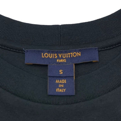 Louis Vuitton Dress Cotton Black Logo Patch Short Sleeve