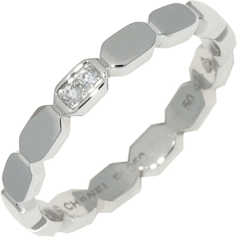 Chanel Pt950 Diamond 2P (approx 002ct) Première Promes Wedding Ring Width 25mm