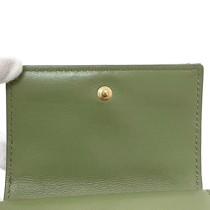 Christian Dior Trifold Wallet Khaki Green Lady Dior