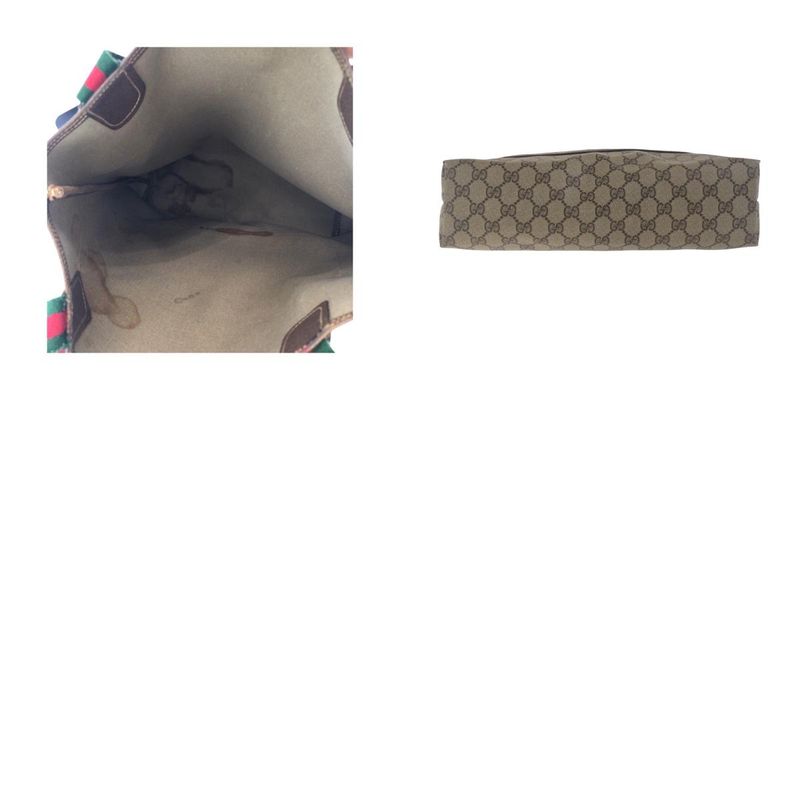 Gucci Vintage Old Gucci Sherry Line Beige Gold Hardware GG Supreme Canvas 40 02