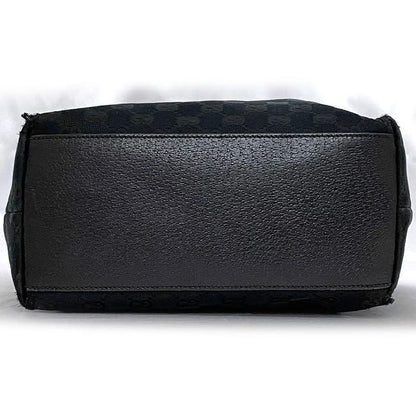 Gucci Tote Bag Black GG Canvas 153009 Light Canvas
