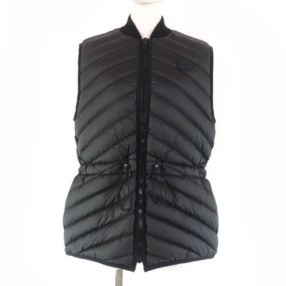Hermes 23AW 3h0156da Long Quilted Vest Rubber Serie Patch Down Vest Black 40