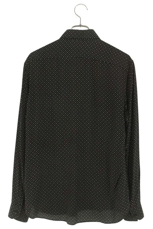 Saint Laurent Paris 646850 Y2e62 Silk Dot Long Sleeve Shirt Men's 38