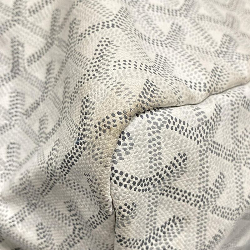 Goyard Tote Bag Saint Louis PM White Leather