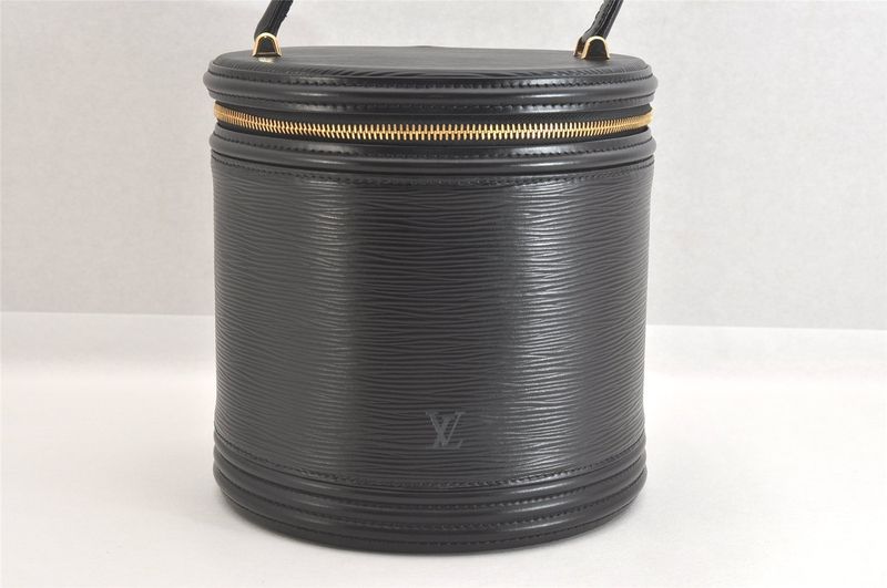 Louis Vuitton Epi Cannes Cosmetic Handbag Wallet Black M48032 LV 2742n