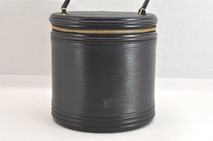 Louis Vuitton Epi Cannes Cosmetic Handbag Wallet Black M48032 LV 2742n