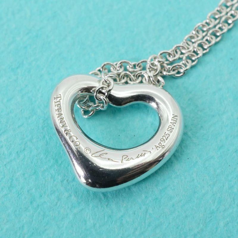 11mm (0.43in) Tiffany & Co Open Heart Silver Necklace 25-445