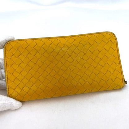 Bottega Veneta Round Zipper Long Wallet Ec21015 Yellow