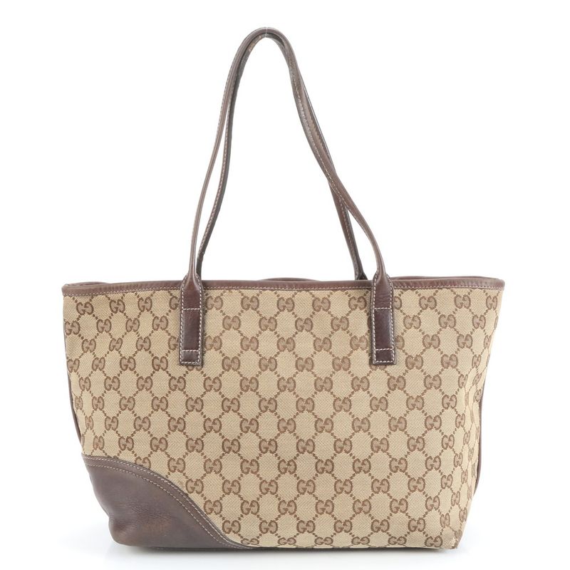 Gucci GG Canvas New Britt Interlocking G Leather Tote Bag Shoulder 169946