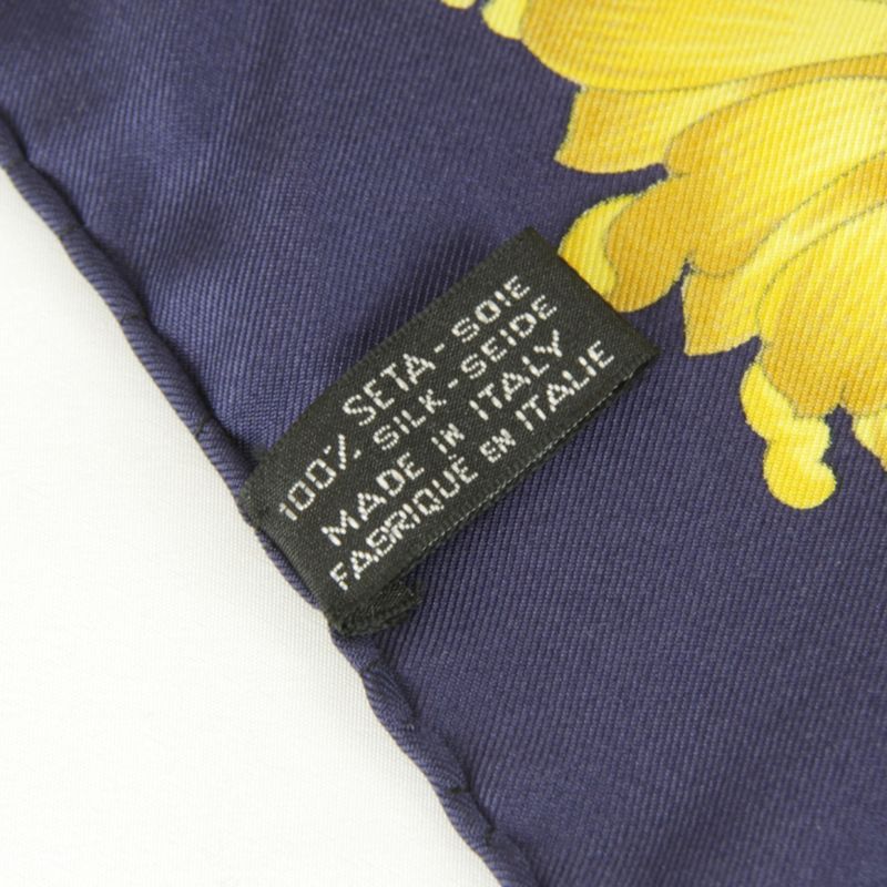 Celine Large Size 90 Blue Scarf Silk Women