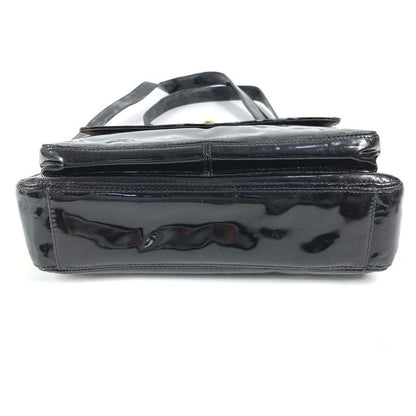 Chanel Shoulder Bag CC Coco Logo A08036 Enamel Black