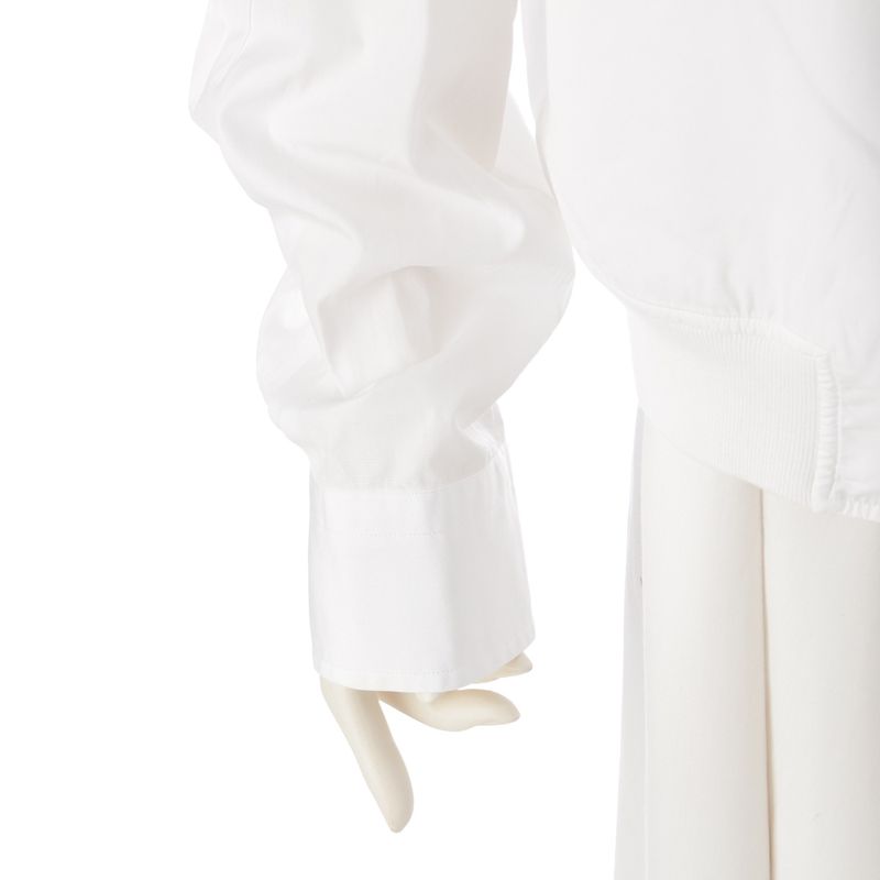 Hermes Cotton Double Zip Serie Button Long Sleeve Shirt Jacket White 41/16