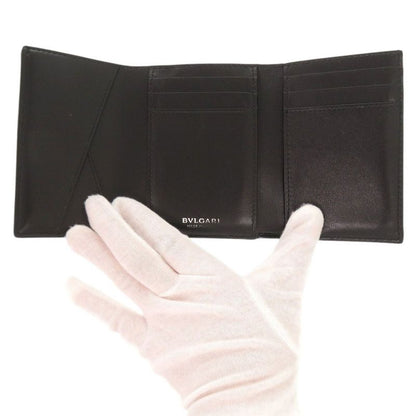 Bulgari Clip Denim Blue Trifold Wallet 1905 Bvlgari