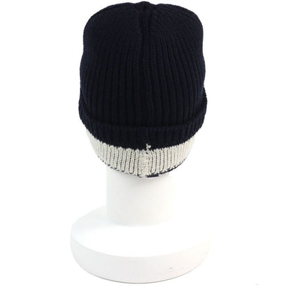 Christian DIOR 31noe714ixgh Wool Cashmere Star Logo Knit Hat Knit Cap Navy