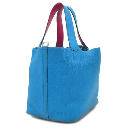 Hermes Handbag Picotin Lock MM Eclat Taurillon Clemence Swift Blue Frida and