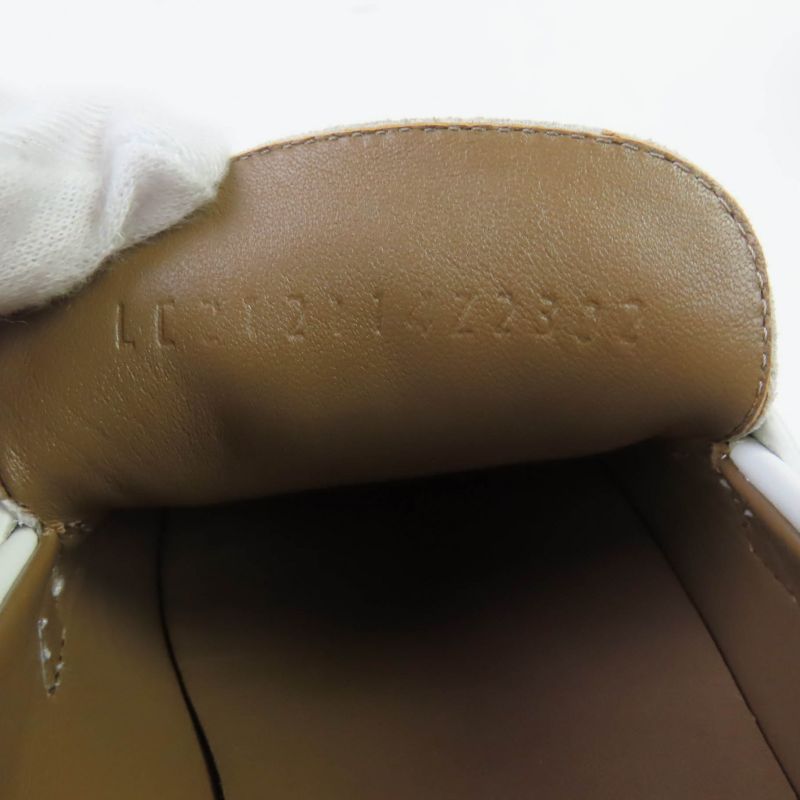 Hermes Moccasin Destin Silver Hardware Leather Loafer With Kelly Buckle White