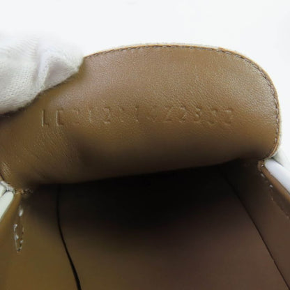 Hermes Moccasin Destin Silver Hardware Leather Loafer With Kelly Buckle White