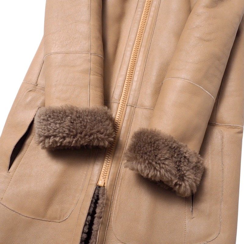 Celine Coat Size 36 《phoebe Period》 Mouton Coat Long Coat Reversible Collarless