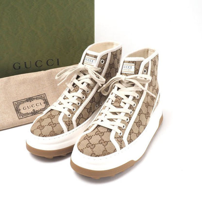 Gucci Tennis 1977 Sneakers Size 7 Shoes GG Pattern High Cut Sneakers Thick