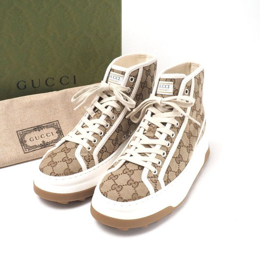 Gucci Tennis 1977 Sneakers Size 7 Shoes GG Pattern High Cut Sneakers Thick