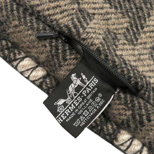 Hermes Escapade Cushion Wool Neige X Galle Green Hardware Cabas - Removable