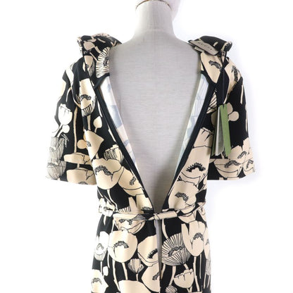 Gucci 2021 653181 Poppy Flower Print With GG Belt Short Sleeve Long Dress/dress