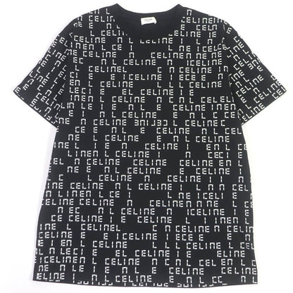Celine 22AW 2x651637o Cotton Digital Logo Print Crew Neck Loose Short Sleeve
