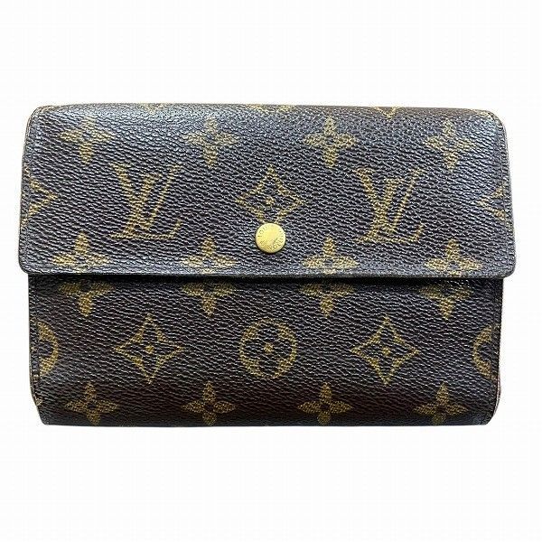 Louis Vuitton Monogram Porte Trésor Etui Chequier M61200 Trifold Wallet Unisex