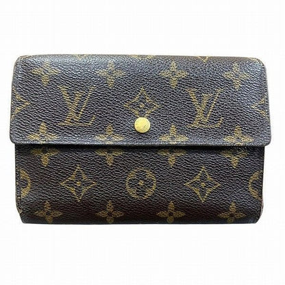 Louis Vuitton Monogram Porte Trésor Etui Chequier M61200 Trifold Wallet Unisex