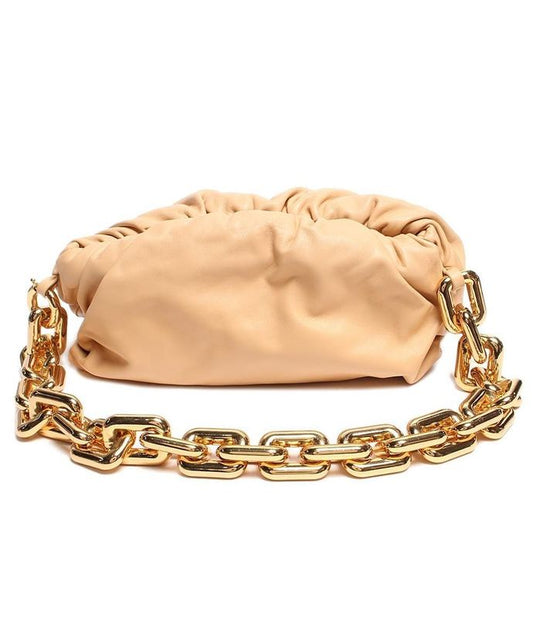 Bottega Veneta Chain Leather Shoulder Bag Body Bag Gold Hardware Clasp the