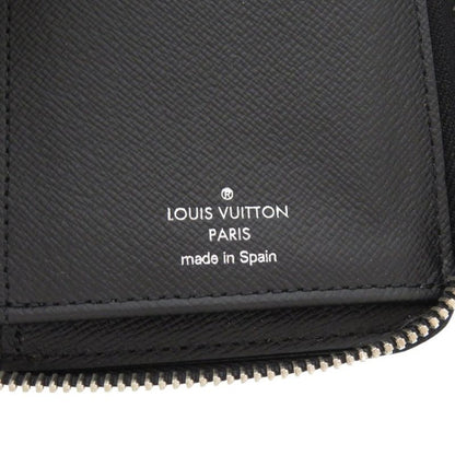 Louis Vuitton Round Zipper Zippy Wallet Vertical Taiga M30503 Noir Black Long