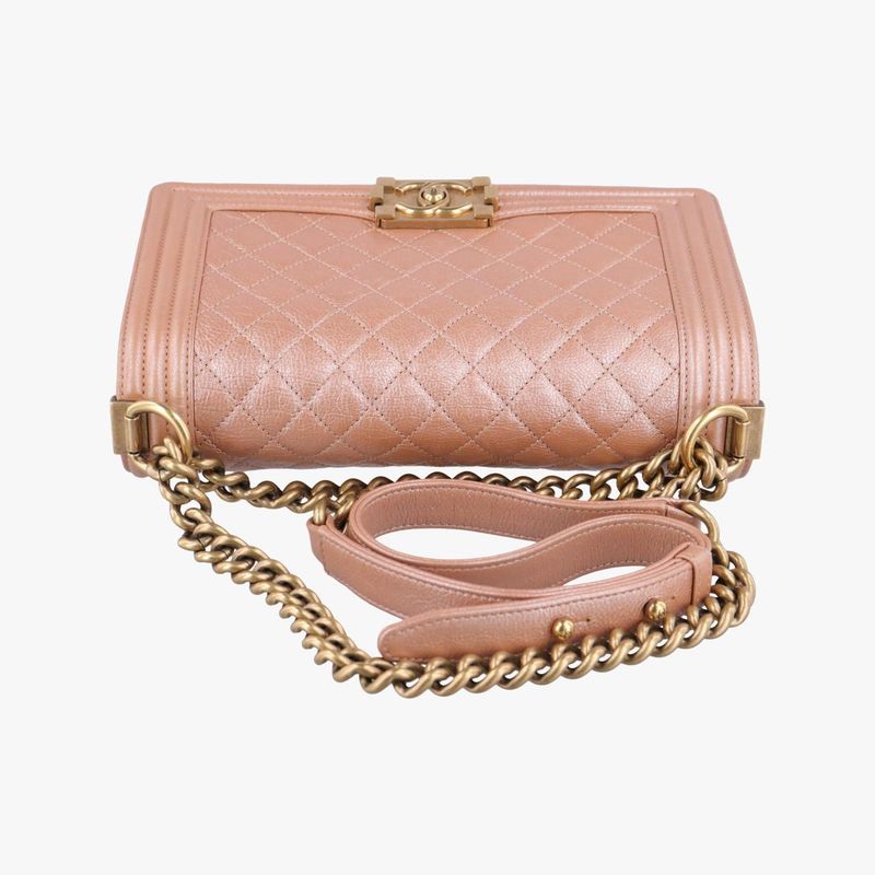 Chanel Boy Chanel Gold And Pink Lambskin A67086 20476822
