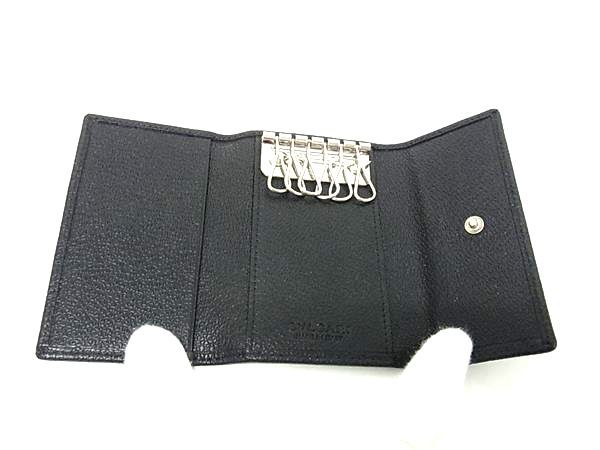 Bvlgari Leather 6-ring Key Case Key Case Men's Women's Black Fh0221