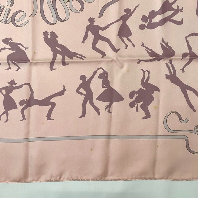 Hermes Scarf Carr 90 Ec21137 Pink Gray