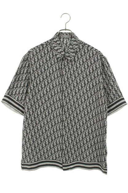 Dior 193c545a4751 Obscure All Over Silk Short Sleeve Shirt Men 38